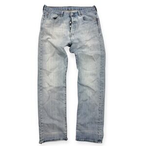 VTG Levi's 501  Button Fly Jeans Men's 32x32 Blue Denim Light Wash Straight Leg